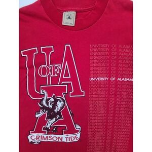University of Alabama Crimson Tide UA Elephant Vintage TShirt Men's Size L Red